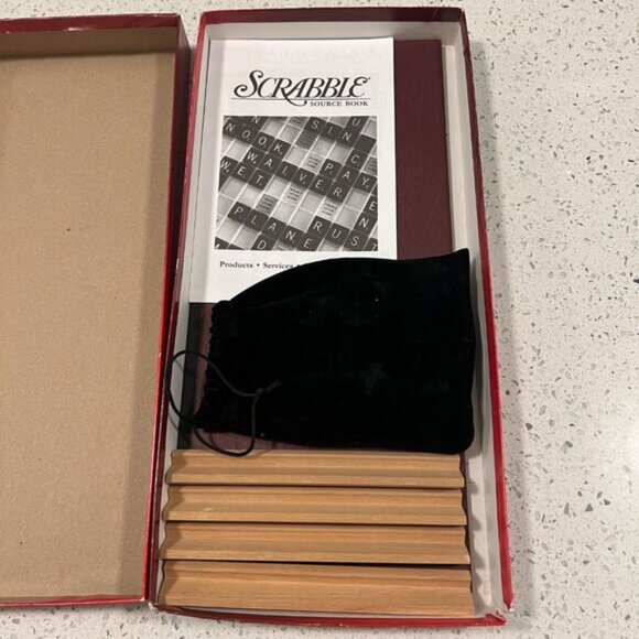Vintage 1999 SCRABBLE Velvet Tile Bag Parker Brothers Hasbro COMPLETE - Picture 2 of 12